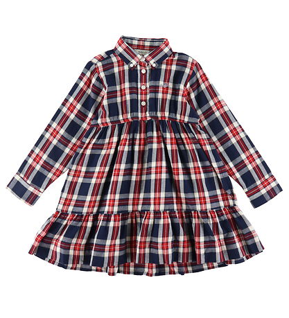 GANT Kjole - Checked Flannel - Evening Blue GANT Kjole - Checked Flannel - Evening Blue