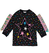 Stella McCartney Kids Sweatkjole - Sort m. Stjerner Stella McCartney Kids Sweatkjole - Sort m. Stjerner