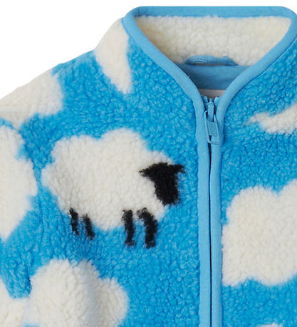 Stella McCartney Kids Fleecejakke - Lyseblå m. Skyer/Får Stella McCartney Kids Fleecejakke - Lyseblå m. Skyer/Får