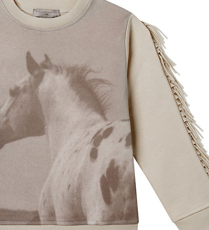 Stella McCartney Kids Sweatshirt - Creme m. Hest