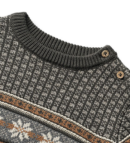 Wheat Bluse - Strik - Jacquard - Julius - Raven Wheat Bluse - Strik - Jacquard - Julius - Raven
