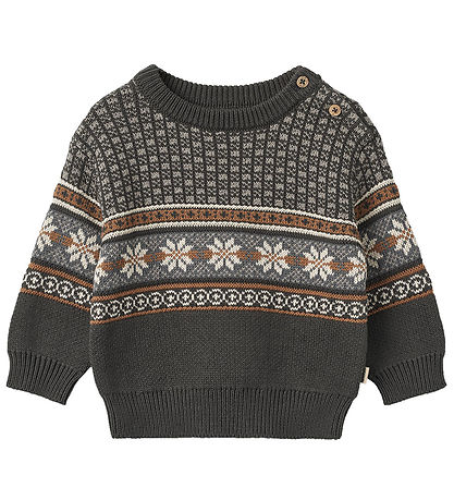 Wheat Bluse - Strik - Jacquard - Julius - Raven Wheat Bluse - Strik - Jacquard - Julius - Raven