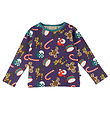 Småfolk Bluse - Loganberry m. Julepynt Småfolk Bluse - Loganberry m. Julepynt