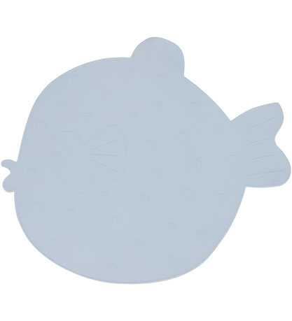 OYOY Dækkeserviet - Silikone Placemat - Little Finn - Ice Blue OYOY Dækkeserviet - Silikone Placemat - Little Finn - Ice Blue