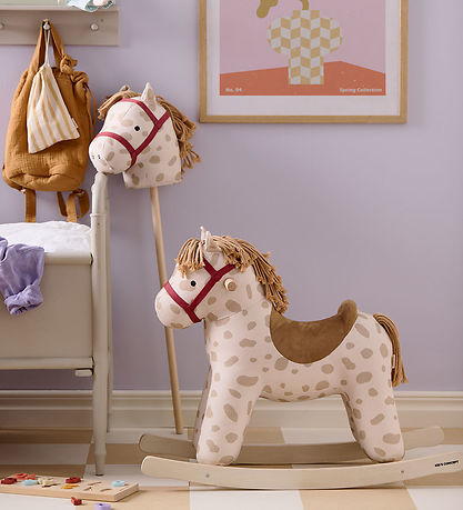 Kids Concept Gyngehest - Dotty - Aiden - Hvid/Beige