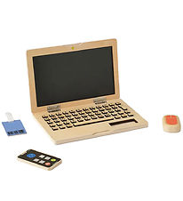 Kids Concept Computer Play Set - Træ - Kid's HUB Kids Concept Computer Play Set - Træ - Kid's HUB