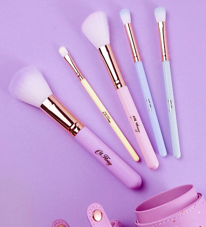 Oh Flossy Makeup-børster - 5 stk. - Rainbow
