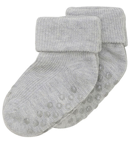 Minymo Strømper - Rib - 2-pak - Light Grey Melange