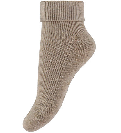 Minymo Strømper - Rib - 2-pak - Silver Mink Melange