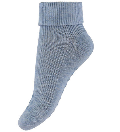 Minymo Strømper - Rib - 2-pak - Winter Sky Melange