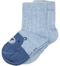 Minymo Strømper - Noos - 2-pak - Winter Sky Minymo Strømper - Noos - 2-pak - Winter Sky