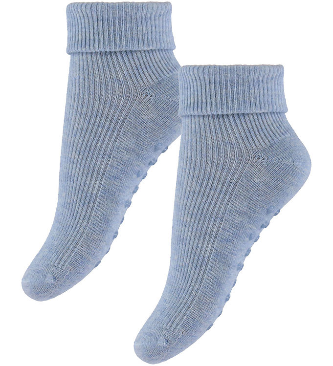 Minymo Strømpebukser - 2-pak - Rib - Noos - Winter Sky Melange