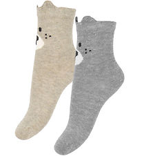 Minymo Strømper - Noos - 2-pak - Light Grey Melange Minymo Strømper - Noos - 2-pak - Light Grey Melange