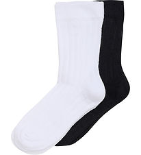 Minymo Strømper - 2 pak - Rib - Black Minymo Strømper - 2 pak - Rib - Black
