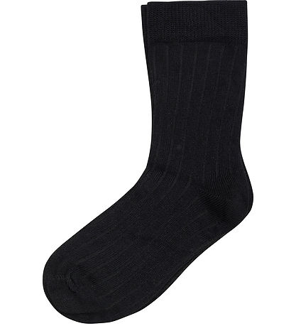 Minymo Strømper - 2 pak - Rib - Black