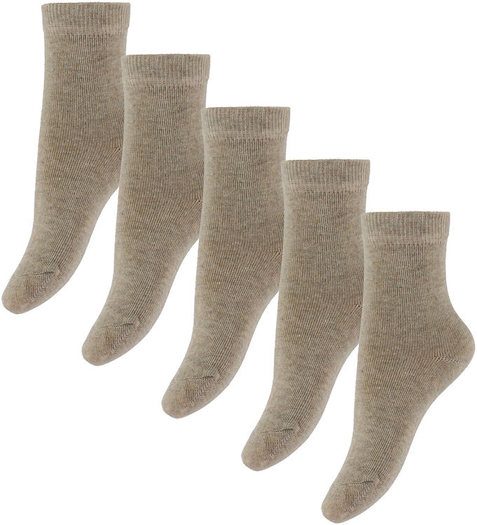 Minymo Strømper - 5 pak - Silver Mink Melange