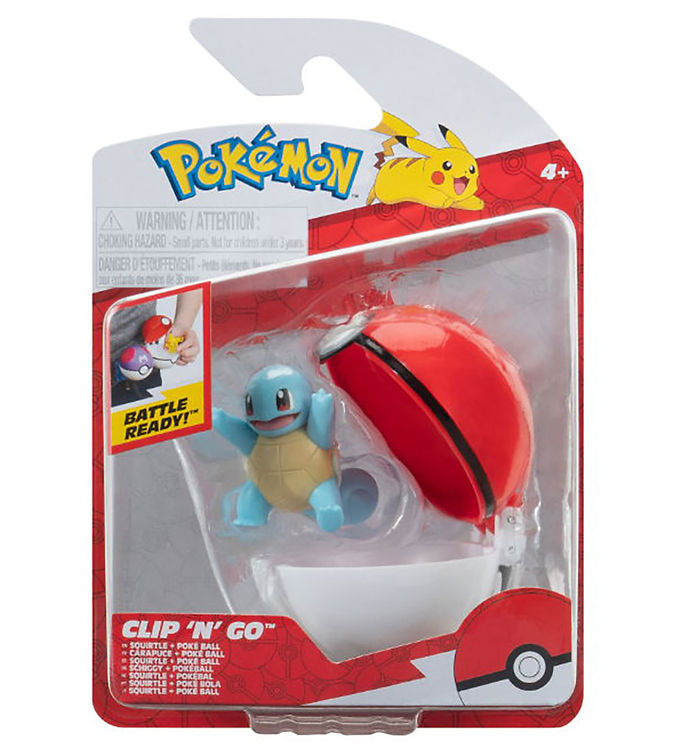Pokémon Figur - Clip N Go - Squirtle m. Poke Ball