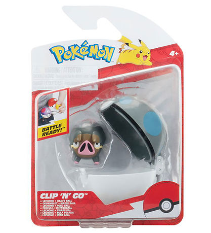 Pokémon Figur - Clip N Go - Lechonk m. Heavy Ball