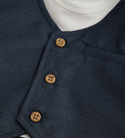 Minymo Heldragt - Blå/Hvid/Sort Minymo Heldragt - Blå/Hvid/Sort