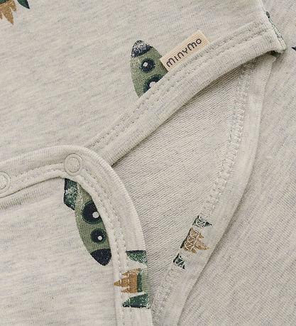 Minymo Bodysuit L/æ - Grey Melange