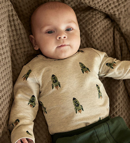 Minymo Bodysuit L/æ - Grey Melange