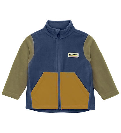 Color Kids Fleecejakke - Vintage Indigo/Orange Color Kids Fleecejakke - Vintage Indigo/Orange