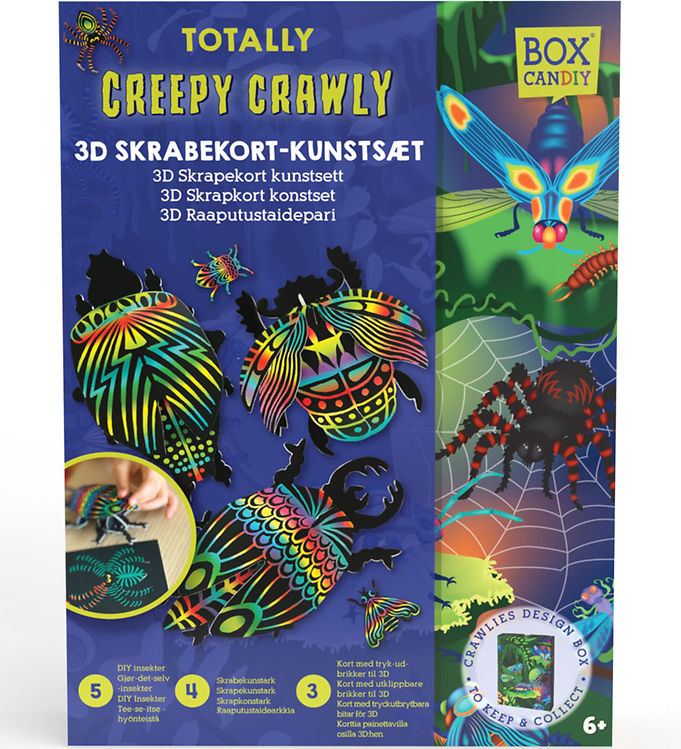 BOX CANDIY Kreasæt - Skrabekort 3D - Totally Creepy Crawly