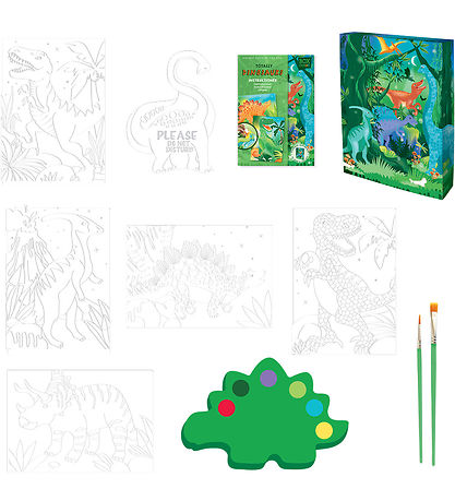 BOX CANDIY Kreasæt - Vandfarvekunstsæt - Totally Dinosaurs