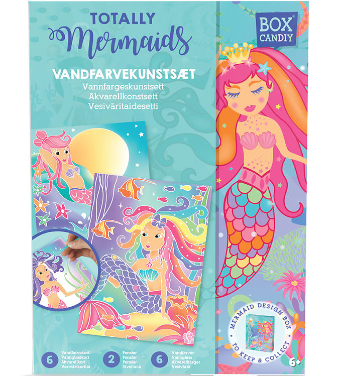 BOX CANDIY Kreasæt - Vandfarvekunstsæt - Totally Mermaids