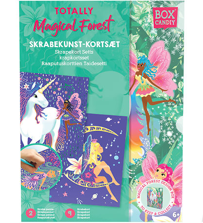 BOX CANDIY Kreasæt - Skrabekunst-kortsæt - Totally Magical Fores