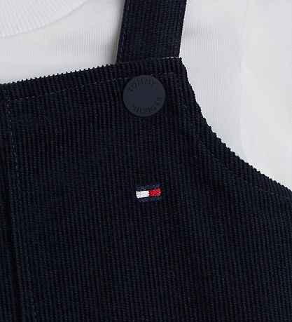 Tommy Hilfiger Sæt - Smækbukser/Bluse - Desert Sky/Hvid