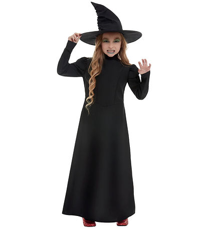 Smiffys Kostuum - Wicked Witch Girl - Zwart