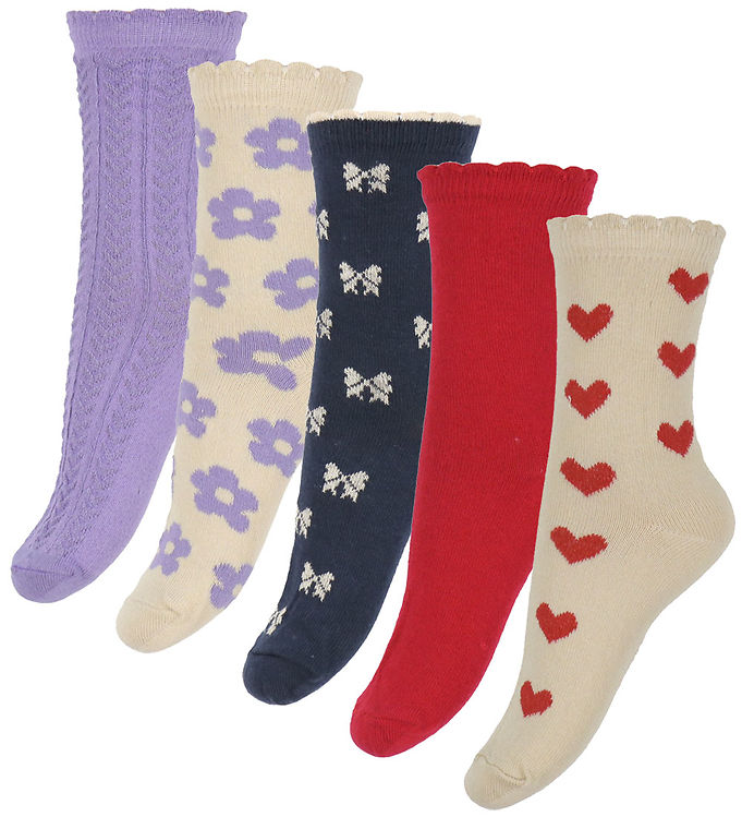 Minymo Strømper - 5 pak - Red