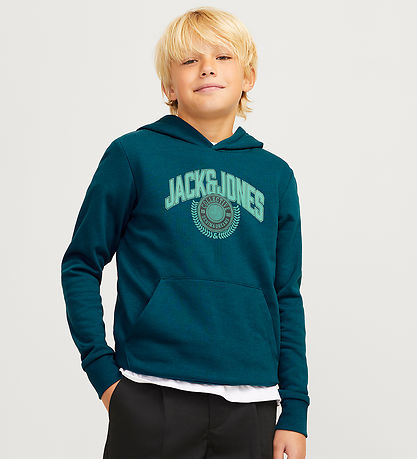 Jack & Jones Hættetrøje  - JjKam - Deep Teal Jack & Jones Hættetrøje  - JjKam - Deep Teal