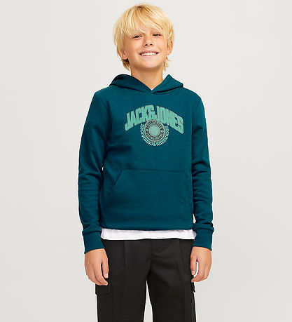 Jack & Jones Hættetrøje  - JjKam - Deep Teal Jack & Jones Hættetrøje  - JjKam - Deep Teal