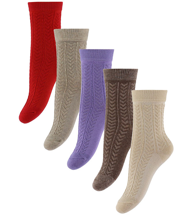 Minymo Strømper - 5 Pak - Red