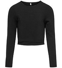 Kids Only Bluse - Cropped - KogRoma - Sort m.Glimmer Kids Only Bluse - Cropped - KogRoma - Sort m.Glimmer