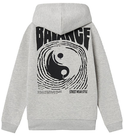 LMTD Hættetrøje - NlmSalance - Light Grey Melange