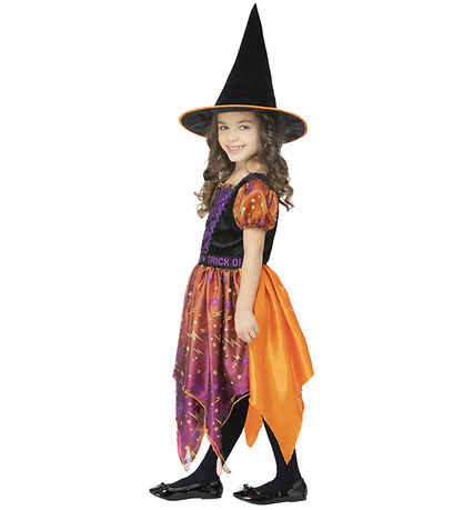Smiffys Udklædning - Moon & Stars Witch - Lilla/Orange Smiffys Udklædning - Moon & Stars Witch - Lilla/Orange