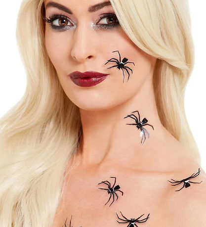 Smiffys Klistermærker - 3D Spider Stickers - 6-pak - Sort Smiffys Klistermærker - 3D Spider Stickers - 6-pak - Sort