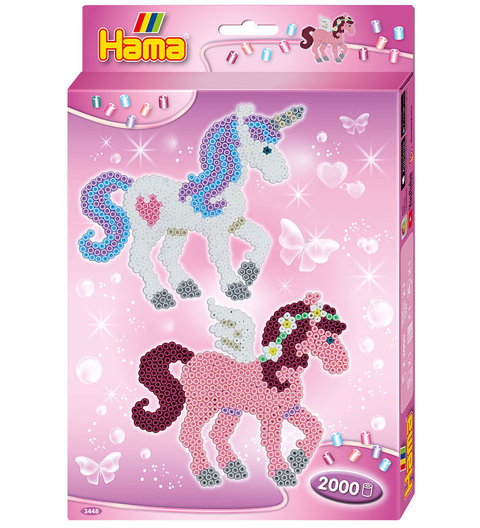 Hama Midi Perler - 2000 stk. - DIY Ophæng - Enhjørninger