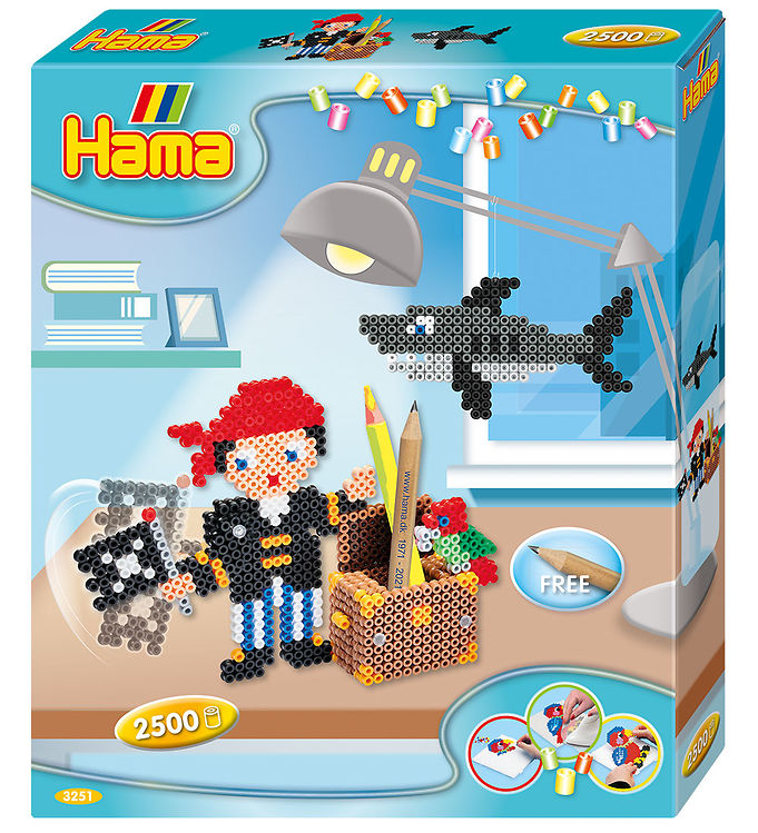 Hama Midi Gaveæske - 2500 stk - Pirat Leg