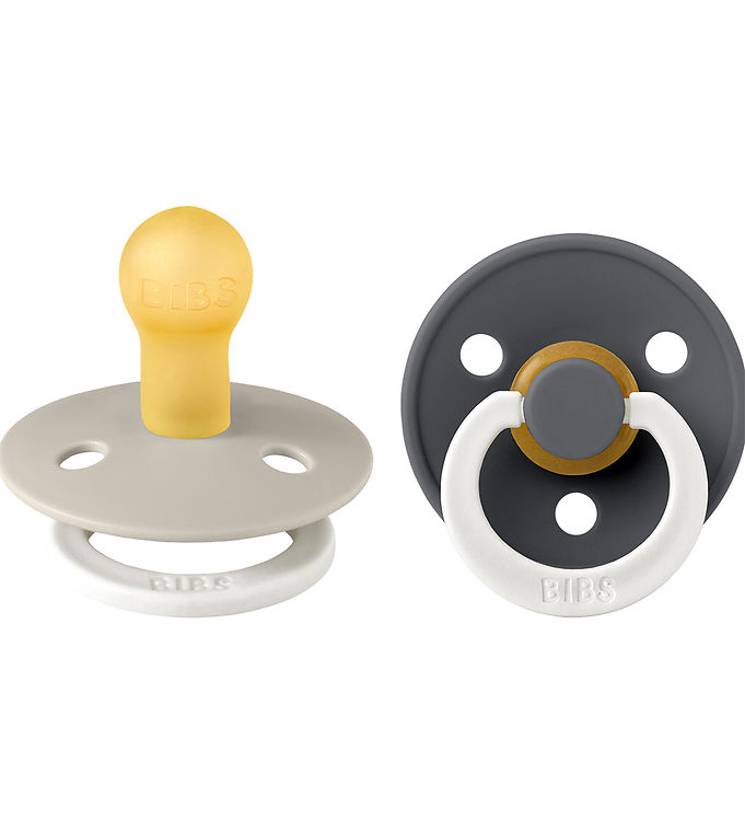 BIBS Colour GLOW Latex Rund Sand/Iron 2 pak - Flere størrelser