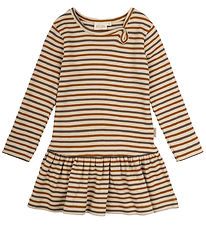 Petit Piao Kjole - Rib - Modal - Chocolate Brown/Golden Sun/Dark Petit Piao Kjole - Rib - Modal - Chocolate Brown/Golden Sun/Dark