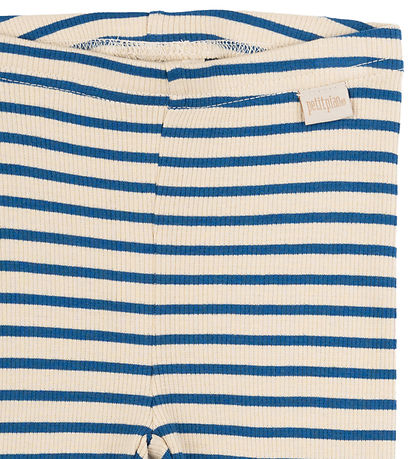 Petit Piao Leggings - Rib - Modal - Deep Cobalt/Dark Off White Petit Piao Leggings - Rib - Modal - Deep Cobalt/Dark Off White