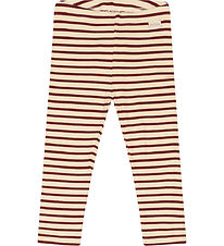 Petit Piao Leggings - Rib - Modal - Dark Cherry/Dark Off White Petit Piao Leggings - Rib - Modal - Dark Cherry/Dark Off White
