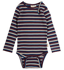 Petit Piao Body l/æ - Rib - Modal - Dark Cherry Multi Stripe Petit Piao Body l/æ - Rib - Modal - Dark Cherry Multi Stripe