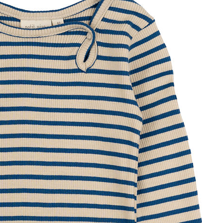 Petit Piao Body l/æ - Rib - Modal - Dark Cobalt/Dark Off White Petit Piao Body l/æ - Rib - Modal - Dark Cobalt/Dark Off White