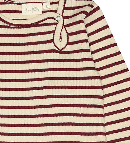 Petit Piao Body l/æ - Rib - Modal - Dark Cherry/Dark Off White Petit Piao Body l/æ - Rib - Modal - Dark Cherry/Dark Off White
