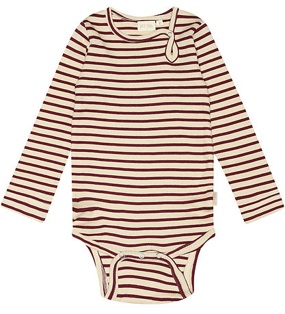 Petit Piao Body l/æ - Rib - Modal - Dark Cherry/Dark Off White Petit Piao Body l/æ - Rib - Modal - Dark Cherry/Dark Off White